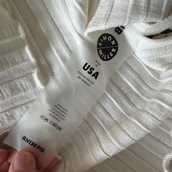 Simon Miller Women's White and Cream Shirt - Picture 4 of 5